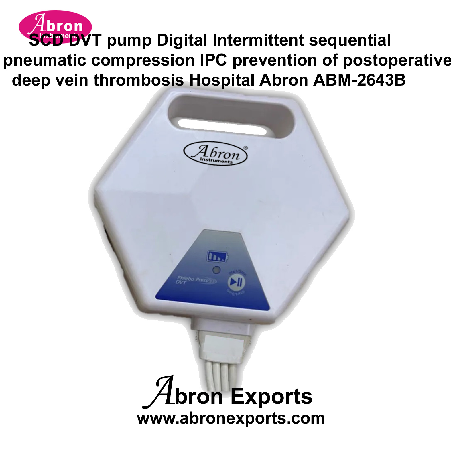 SCD DVT pump Digital Intermittent sequential pneumatic compression IPC prevention of postoperative deep vein thrombosis Hospital Abron ABM-2643B 